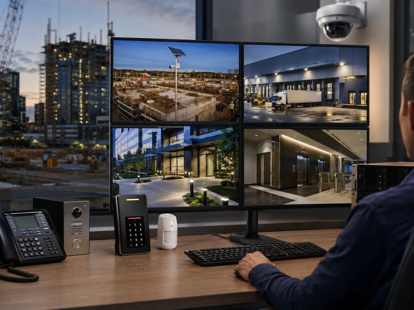 Commercial construction industrial and high-rise security systems across Brisbane