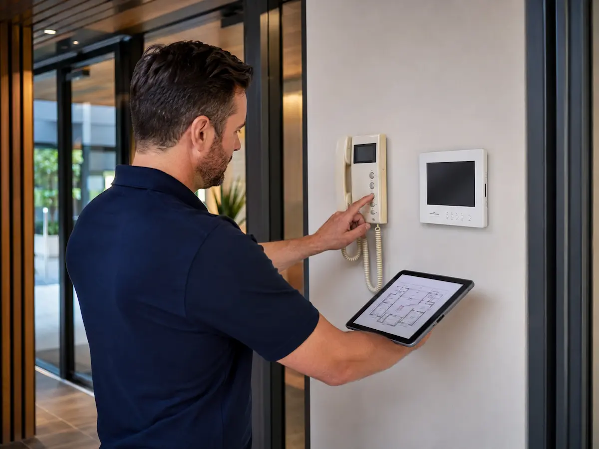 Intercom upgrade assessment comparing old intercom hardware with modern video intercom options