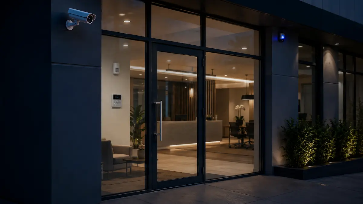 Security monitoring for office and retail premises