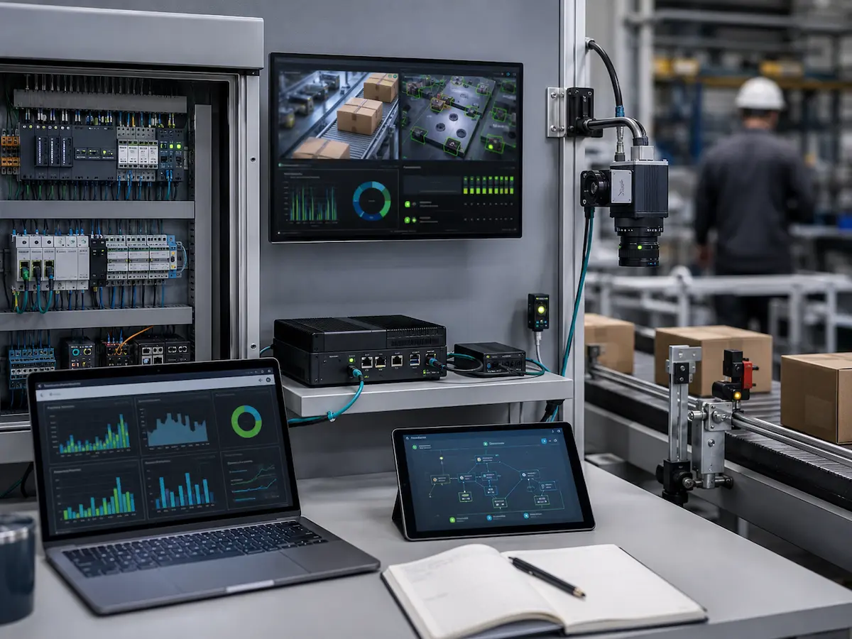 Edge AI camera applications industrial sensor integration VMS server and automation workflow