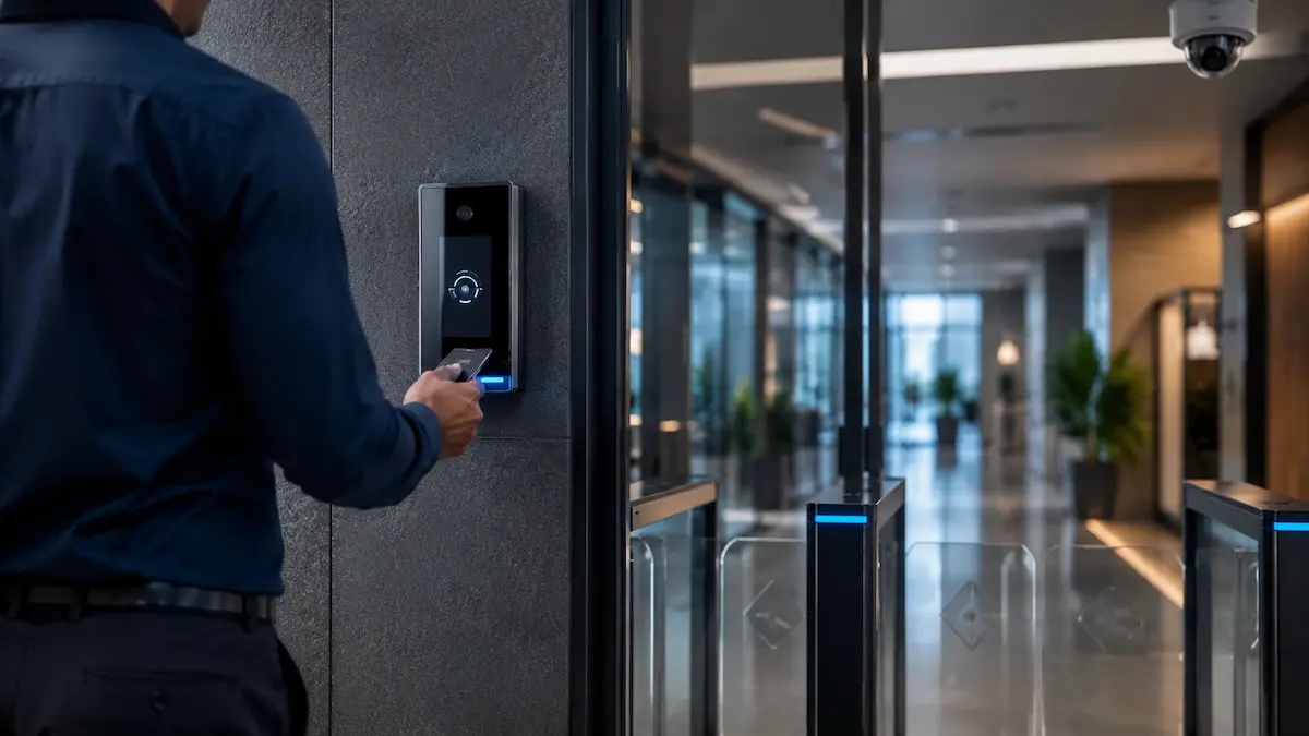 Face recognition and face-based time attendance workflow for controlled workplace entry