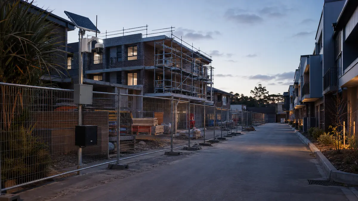 Temporary construction security for apartment townhouse and multi-residential developments