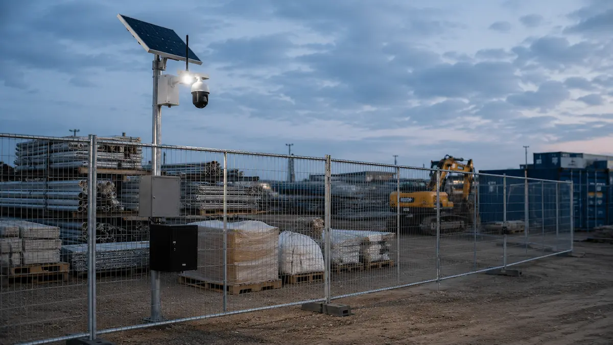 Temporary security for civil works infrastructure and roadworks project compounds