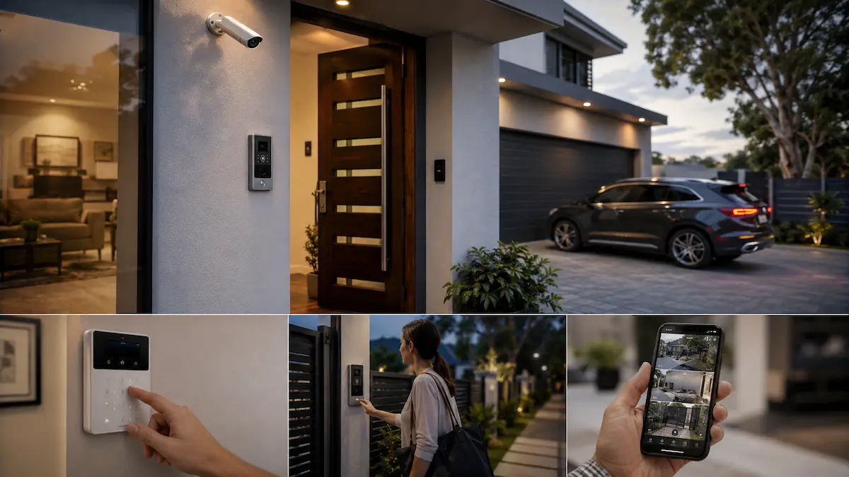Integrated security for homes and small businesses with CCTV alarms intercom and app alerts
