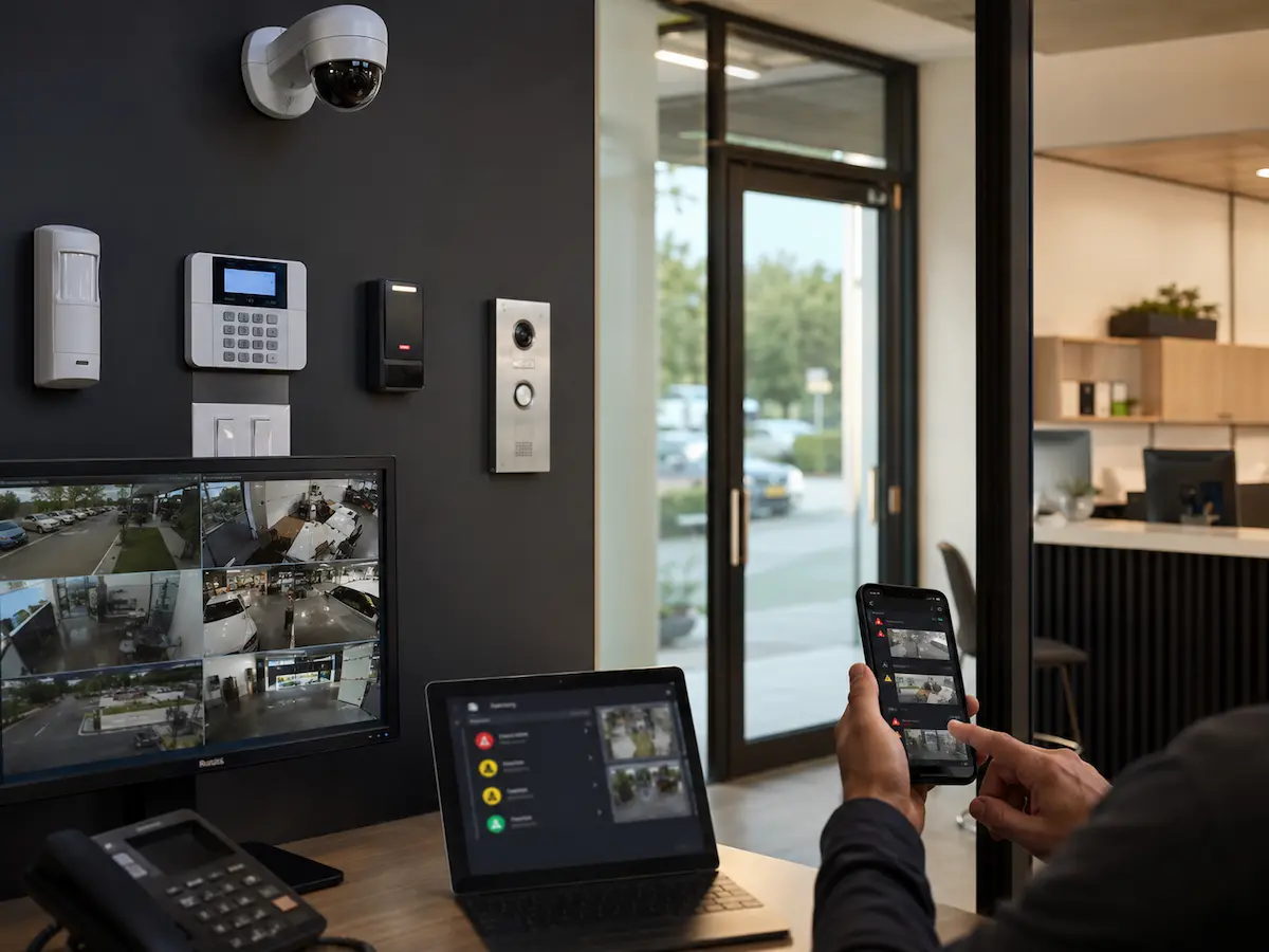 Disconnected CCTV alarm access control intercom and security alerts needing better integration