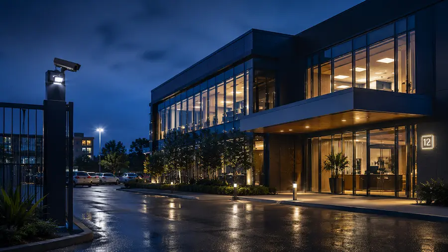 Commercial premises protected after hours with verified video monitoring